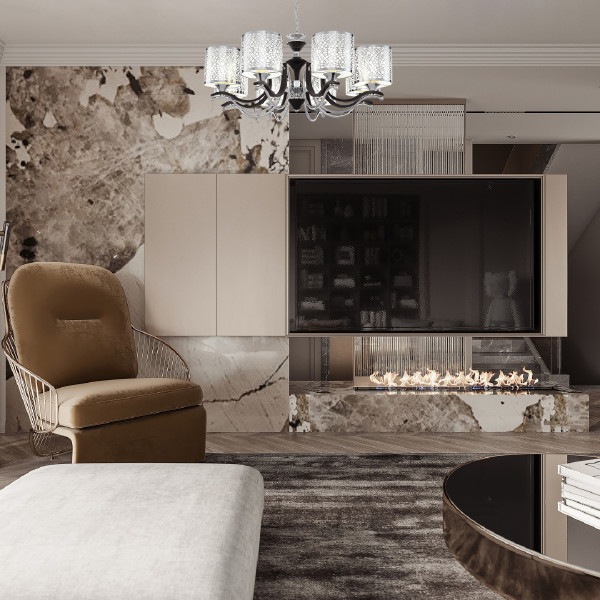 Подвесная люстра Florentia-6787 306787/8 Bk/Ni