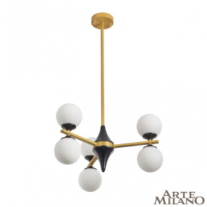 Люстра на штанге Neapolis71580 271580/6 BK/GD