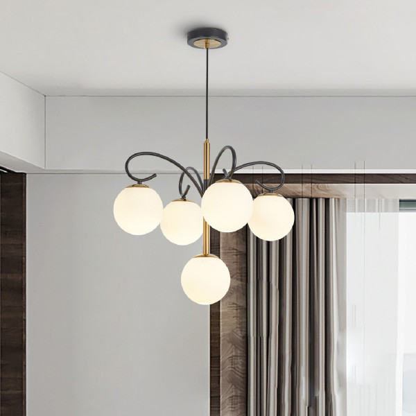 Подвесная люстра Neapol73808 273808/4+1 BK/GD