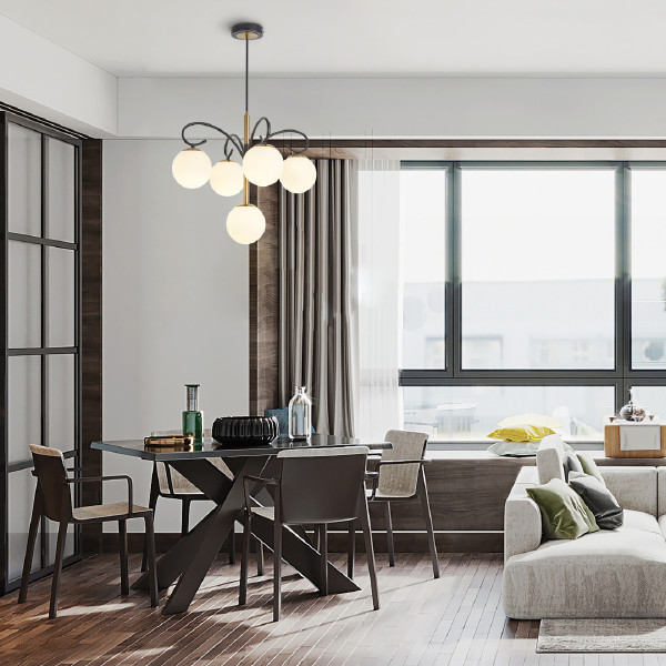 Подвесная люстра Neapol73808 273808/4+1 BK/GD