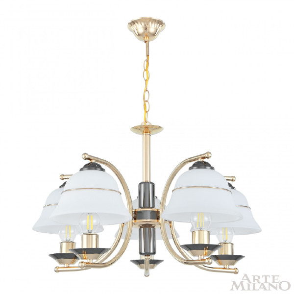 Подвесная люстра Florentia-1240 301240/5 Bk/Gd