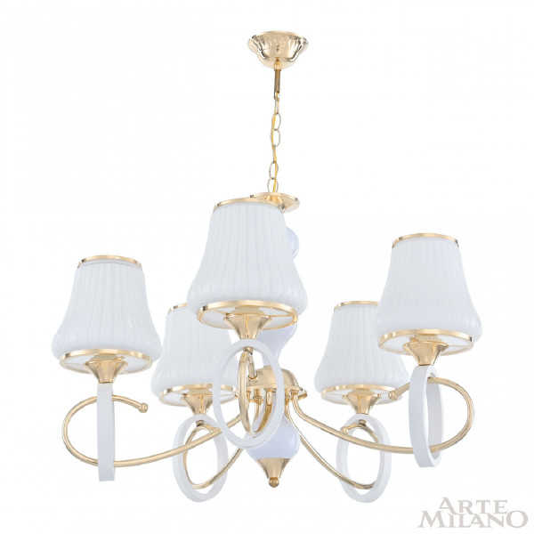 Подвесная люстра Florentia-2387 302387/5 Wh/Gd