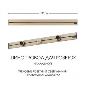 Шинопровод Am-track-sockets-39 392301TO/100 Gold