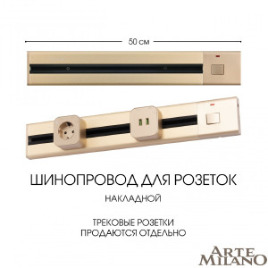 Шинопровод Am-track-sockets 385205TOB/50 Gold