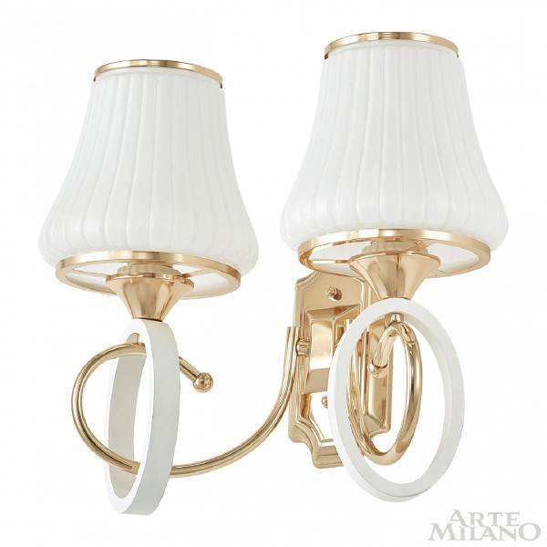 Настенное бра Florentia-2387 302387/2W Wh/Gd
