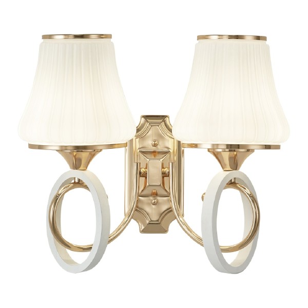Настенное бра Florentia-2387 302387/2W Wh/Gd