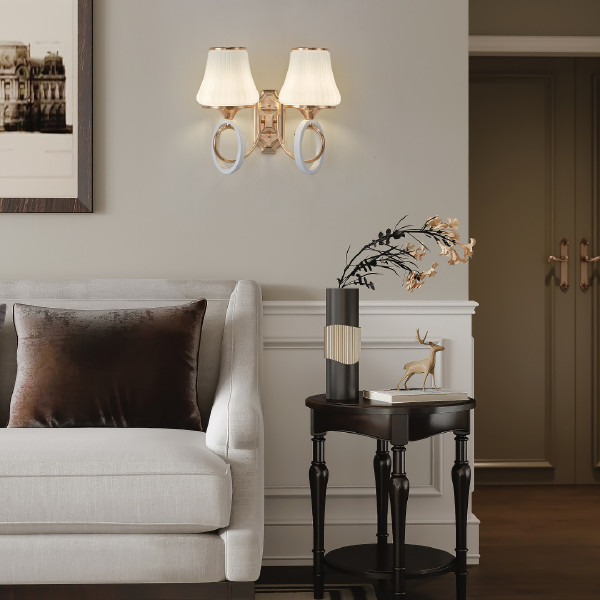Настенное бра Florentia-2387 302387/2W Wh/Gd