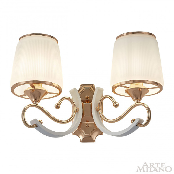 Настенное бра Florentia-3857 303857/2W Wh/Gd