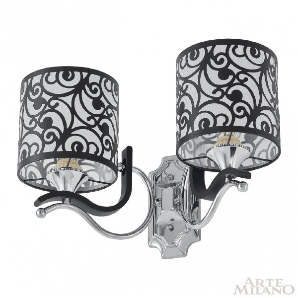 Настенное бра Florentia-4957 304957/2W Bk/Ni