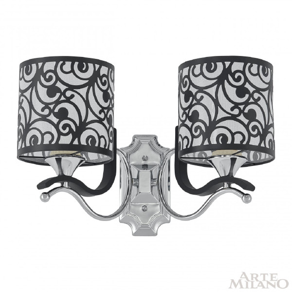 Настенное бра Florentia-4957 304957/2W Bk/Ni