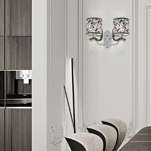 Настенное бра Florentia-4957 304957/2W Bk/Ni