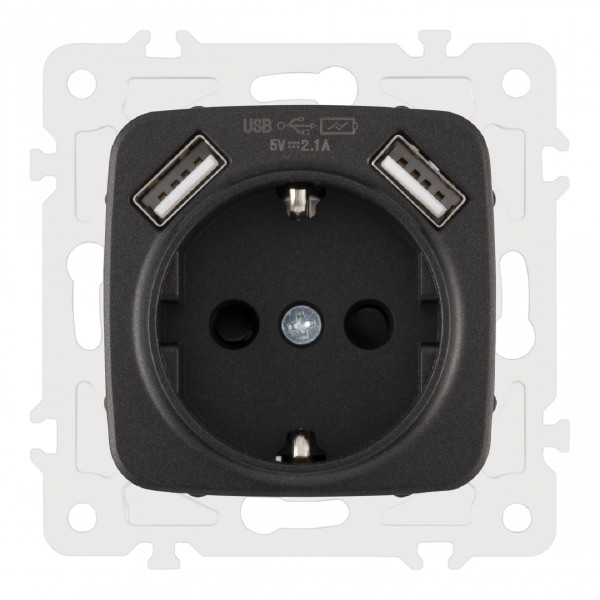 Розетка Am-205 205.47-1.black