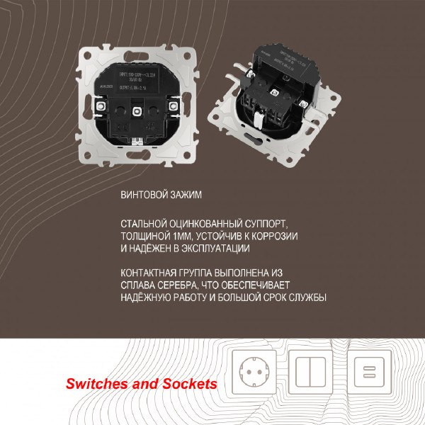 Розетка Am-206 206.47-1.black