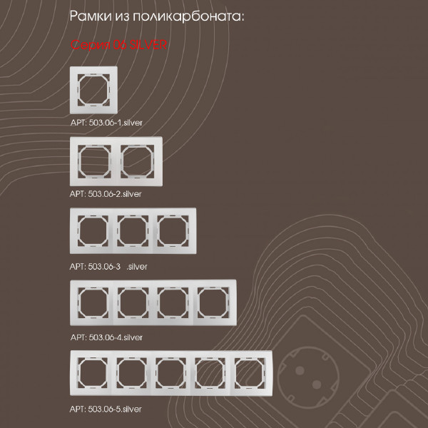 Розетка Am-206 206.47-1.silver