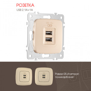 Розетка Am-205 205.46-1.shampan