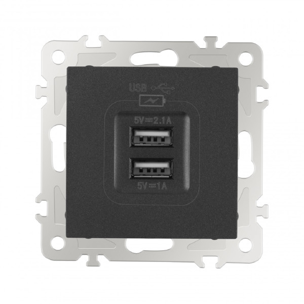 Розетка Am-206 206.46-1.black