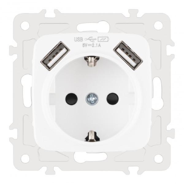 Розетка Am-205 205.47-1.white