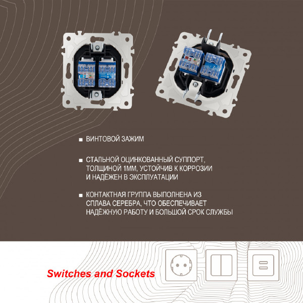 Розетка Am-203 203.44-1.black