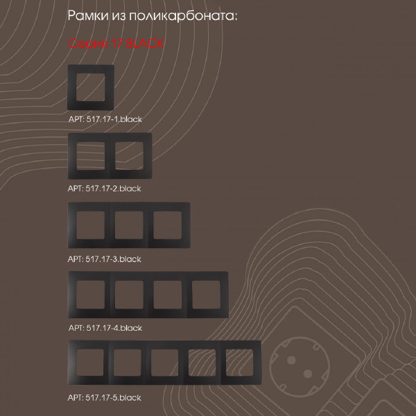 Розетка Am-217 217.41-1.black