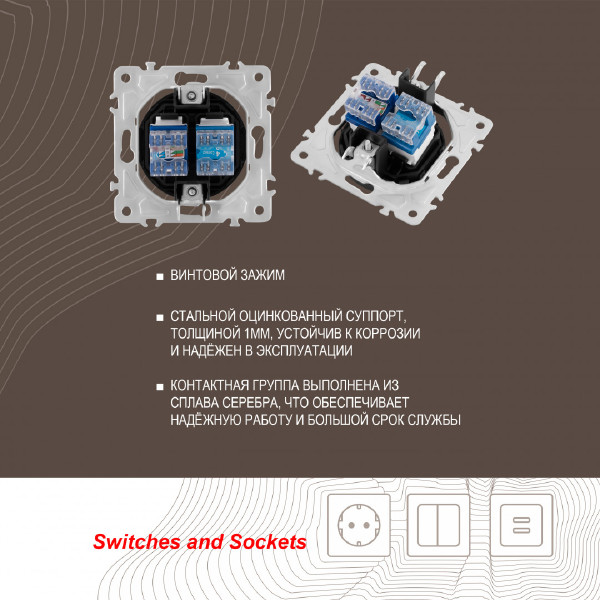 Розетка Am-202 202.44-1.black