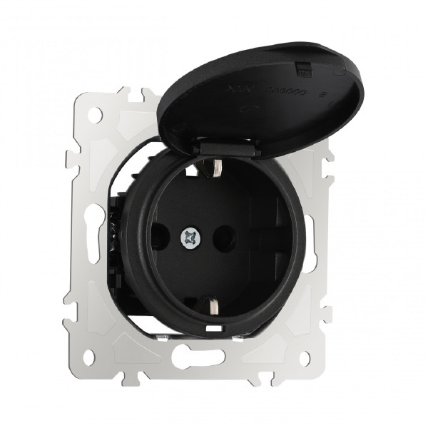 Розетка Am-202 202.41-1.black