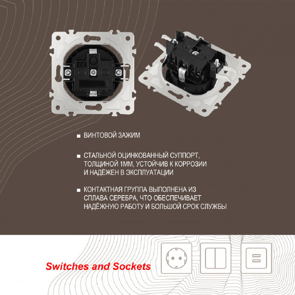 Розетка Am-202 202.41-1.black