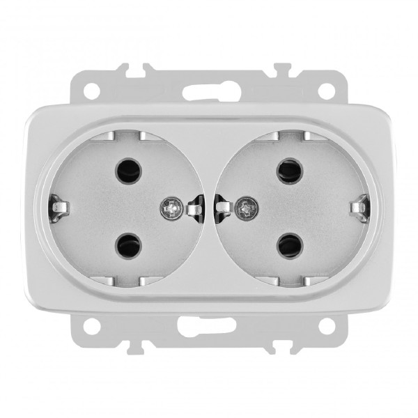 Розетка Am-205 205.40-2.silver