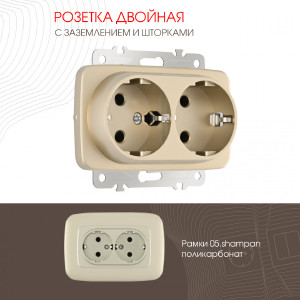 Розетка Am-205 205.40-2.shampan