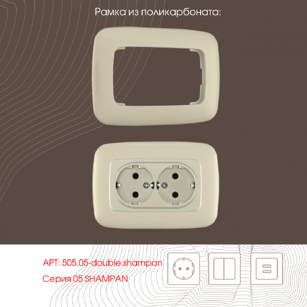 Розетка Am-205 205.40-2.shampan