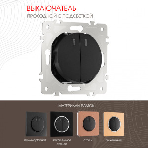 Выключатель Am-202 202.33-2.black