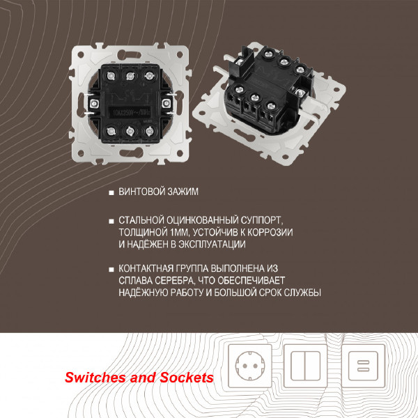 Выключатель Am-202 202.33-2.shampan