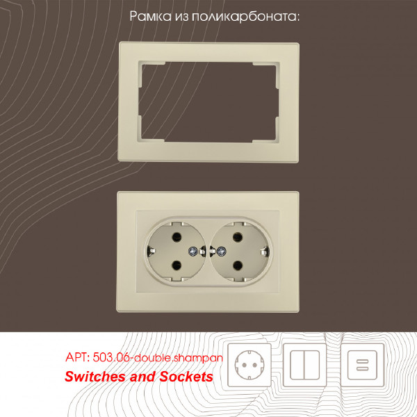 Розетка Am-206 206.40-2.shampan