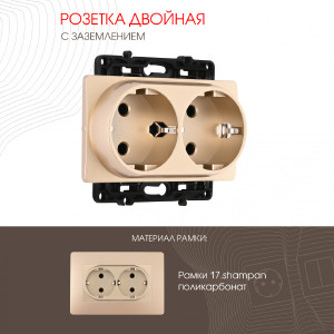 Розетка Am-217 217.40-2.shampan