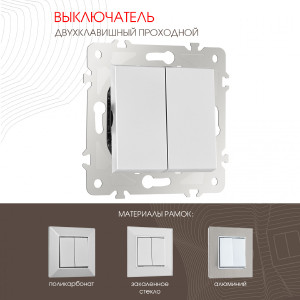 Выключатель Am-203 203.32-2.silver