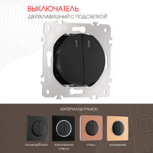 Выключатель Am-202 202.31-2.black