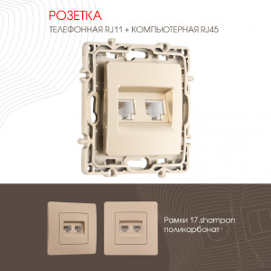 Розетка Am-217 217.44-1.shampan