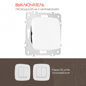 Выключатель Am-205 205.32-2.white