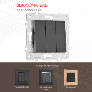 Выключатель Am-203 203.30-3.black