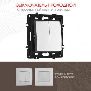 Выключатель Am-217 217.32-2.silver