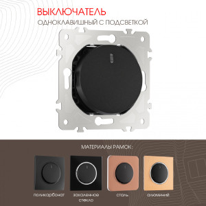 Выключатель Am-202 202.31-1.black