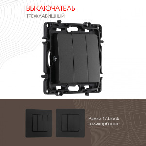 Выключатель Am-217 217.30-3.black