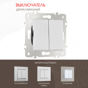 Выключатель Am-203 203.30-2.silver