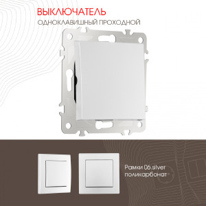 Выключатель Am-206 206.32-1.silver