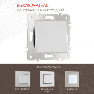 Выключатель Am-203 203.32-1.silver