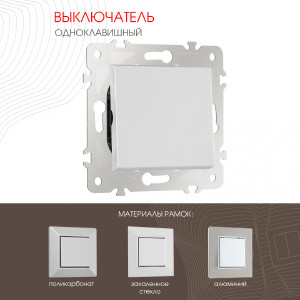 Выключатель Am-203 203.30-1.silver