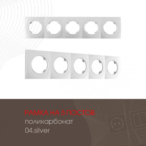 Рамка Am-502.04 502.04-5.silver