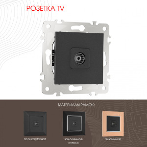 Розетка Am-203 203.43-1.black
