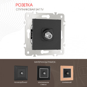 Розетка Am-203 203.42-1.black