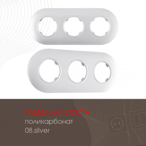 Рамка Am-502.08 502.08-3.silver