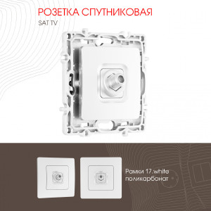 Розетка Am-217 217.42-1.white